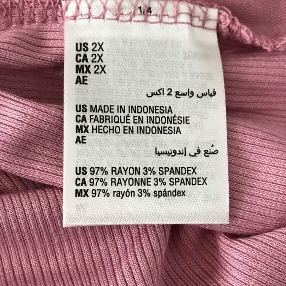 INC INTERNATIONAL CONCEPTS Ribbed Short Sleeve Square Neck Top Plus Size 2X NWT - Picture 16 of 16